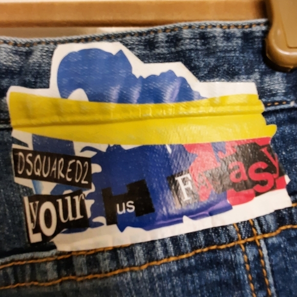 DSQUARED2 Classic Kenny Twist Pink Paint Splatter Button Fly DSquared 34 - Picture 10 of 15